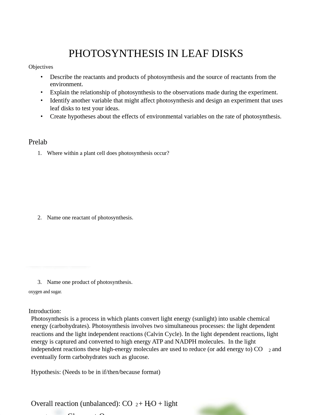 - Photosynthesis in Leaf Disks Lab Distance Learning Version.pdf_dfjnr98k7r8_page1