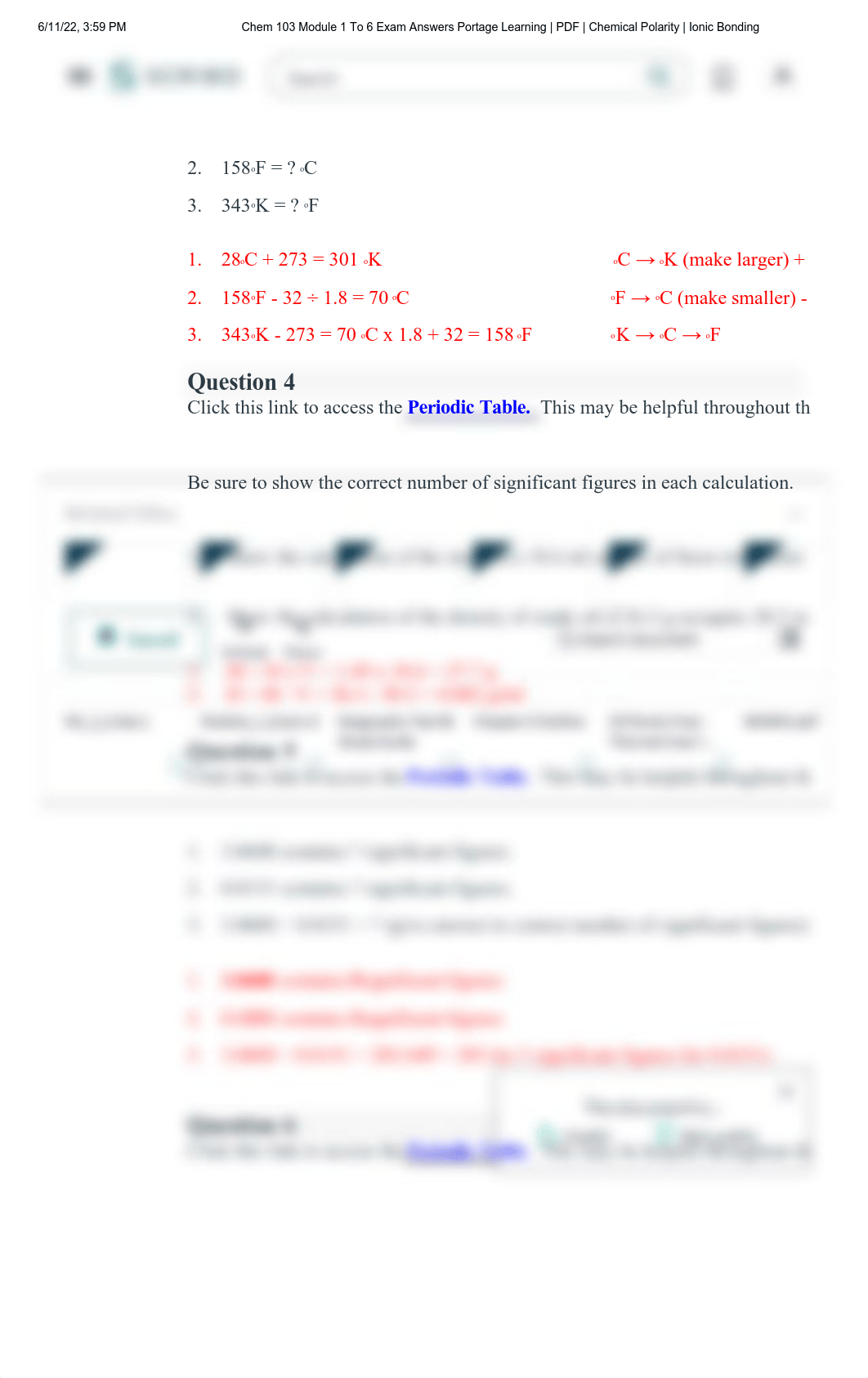 Chem 103 Module 1 To 6 Exam Answers Portage Learning _ PDF _ Chemical Polarity _ Ionic Bonding.pdf_dfjw4cy3rws_page4