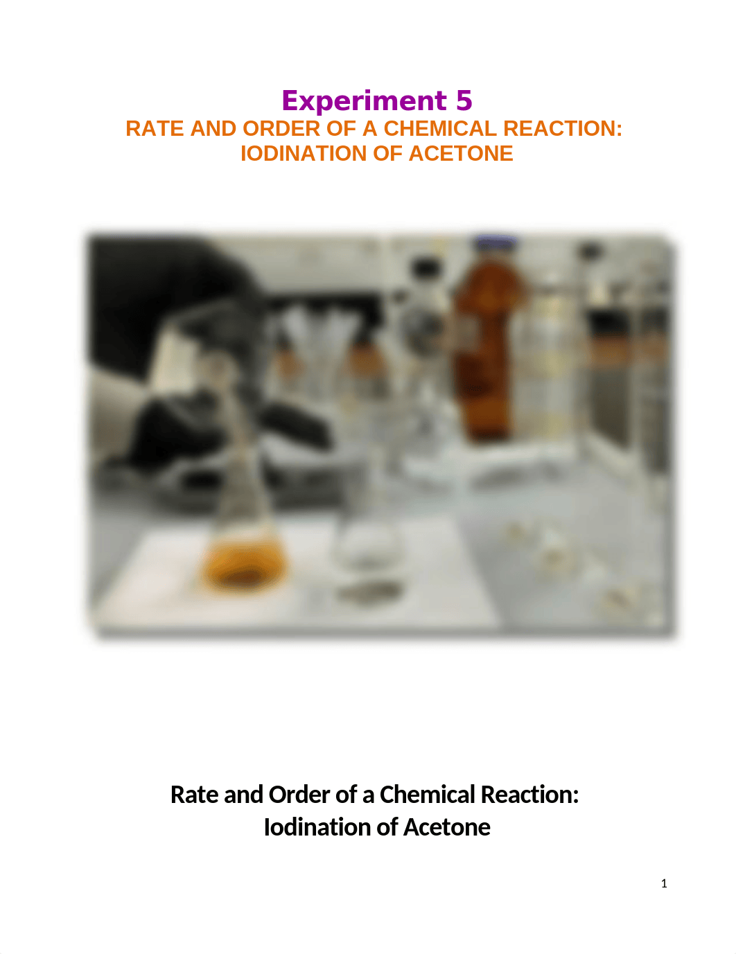 Exp 5 HYFLEX Rate and Order of a Chemical Reaction - Iodination of Acetone.docx_dfk7a4mzor5_page1