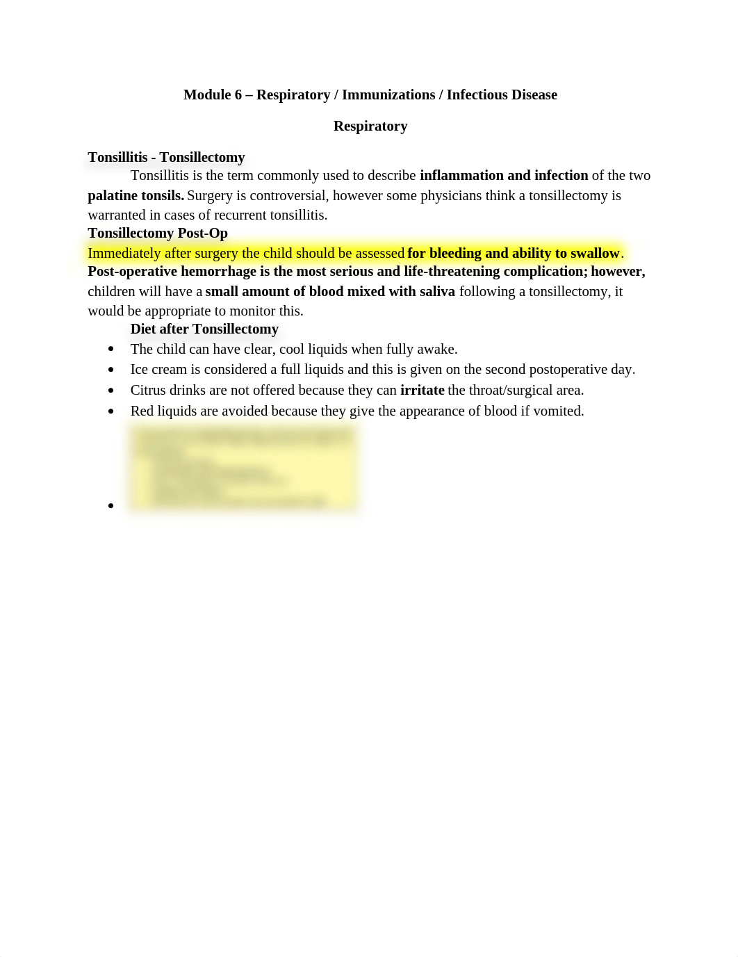 D_Block9_Peds_Module 6 Respiratory - Immunizations - Infectious Diseases.docx_dfk8krdmbwy_page1