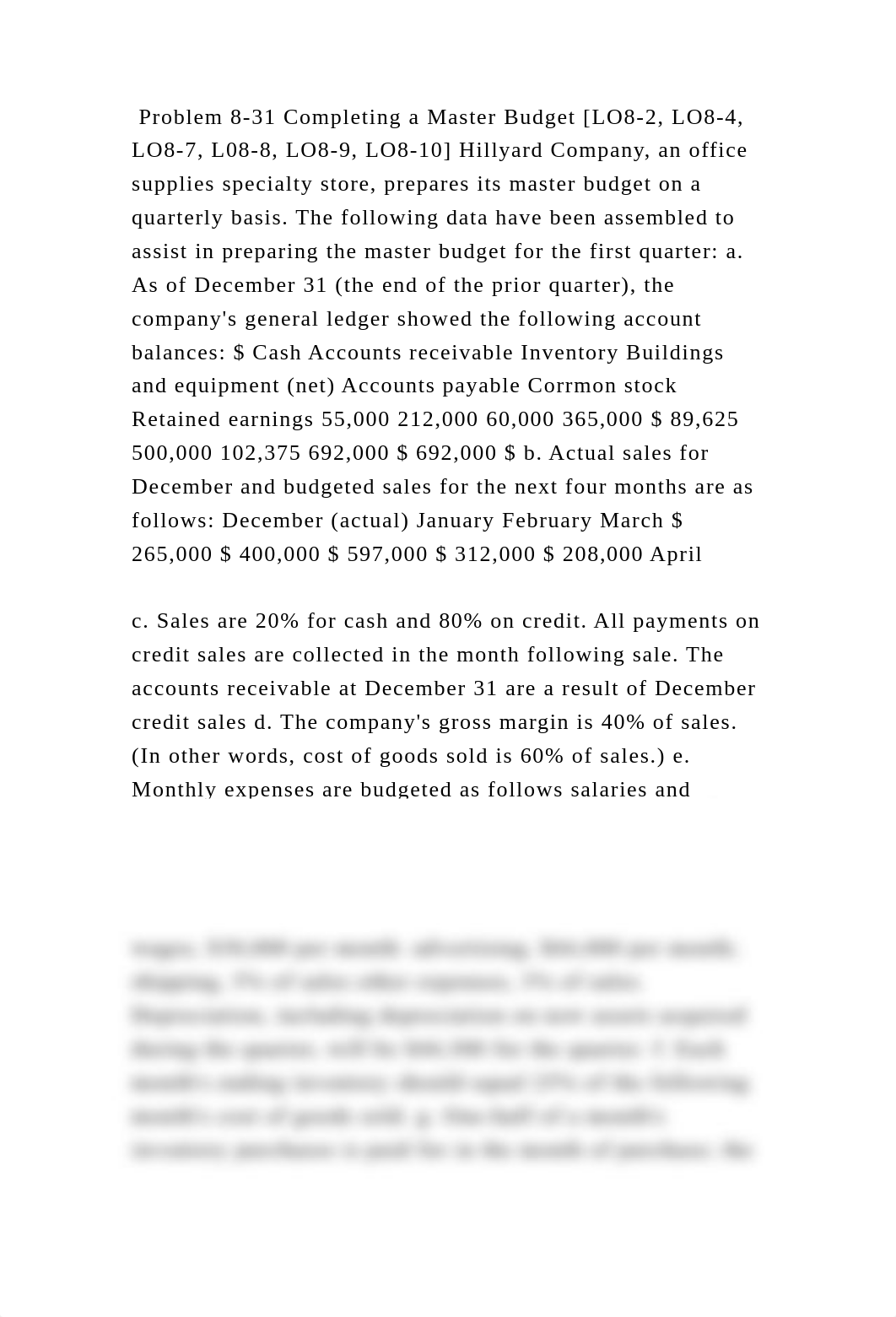 Problem 8-31 Completing a Master Budget [LO8-2, LO8-4, LO8-7, L08-8, .docx_dfkf0i370hj_page2