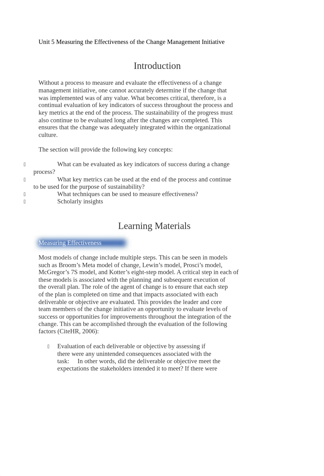 Unit 5 Measuring the Effectiveness of the Change Management Initiative.docx_dfkf9hz9lqw_page1