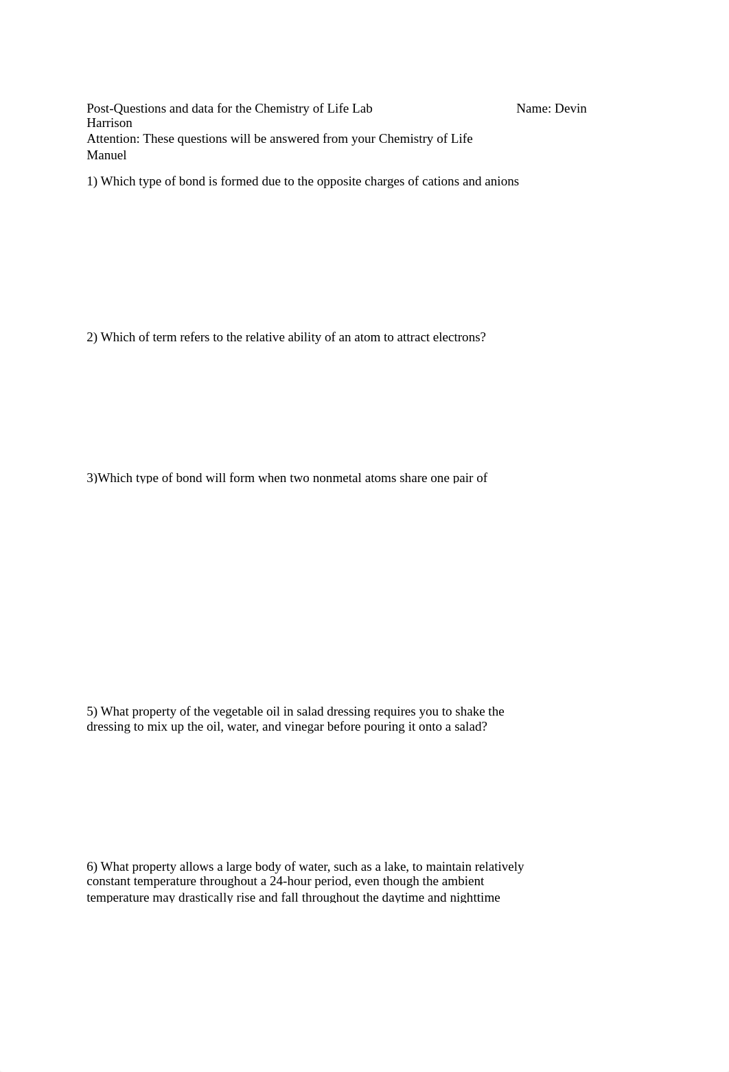 Chemisty of Life- Post lab questions and data.docx_dfl0b6auw28_page1