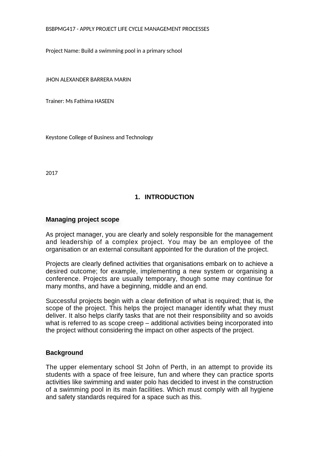 BSBPMG417 APPLY PROJECT LIFE CYCLE MANAGEMENT PROCESSES.docx_dfl7kwwmw73_page1