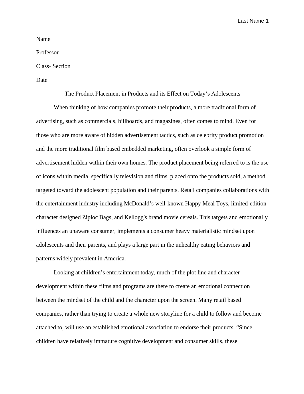 Essay on Product Placement.docx_dflf4t6v5xw_page1