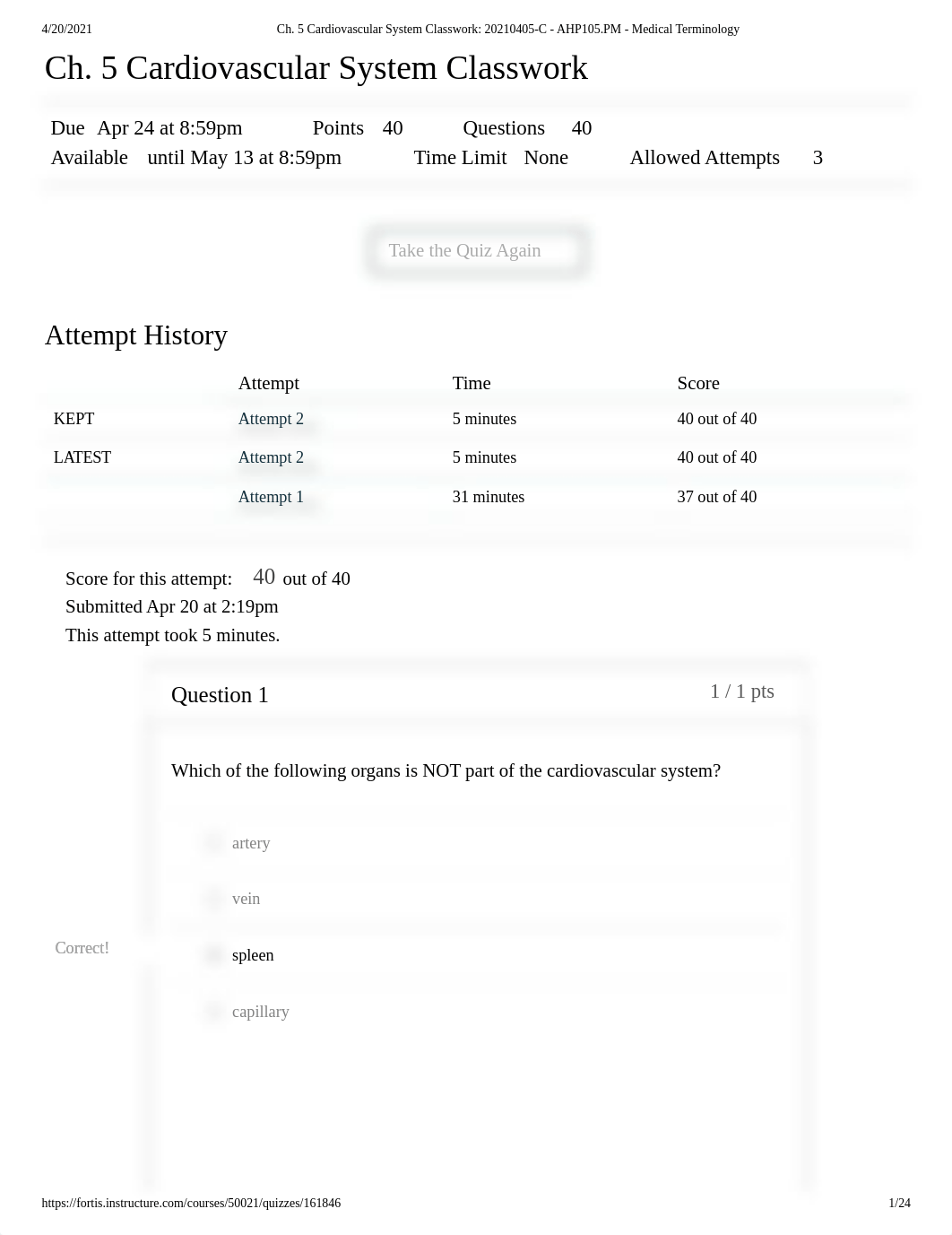 Ch. 5 Cardiovascular System Classwork_ Medical Terminology.pdf_dflfm5afqco_page1