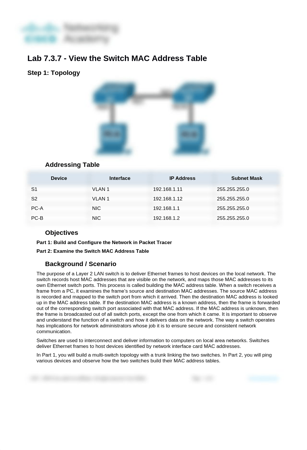 7.3.7 Lab - View the Switch MAC Address Table.docx_dfll7rd1kqs_page1