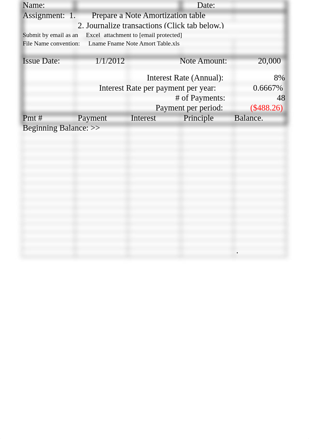 10  Note Payable Amortization Table  Assignment w Video Excel 97_dfloelfqvrg_page1