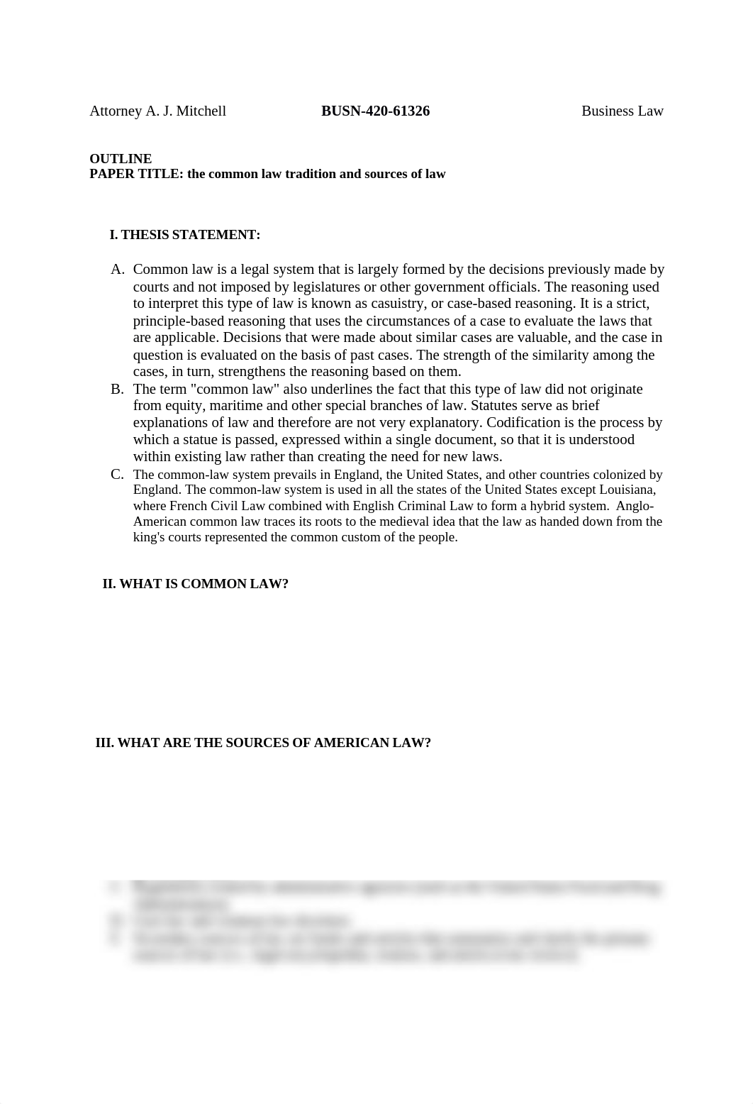 Assigment1 Business Law Outlining the common law tradition and sources of law._dfm0eey2j5l_page1