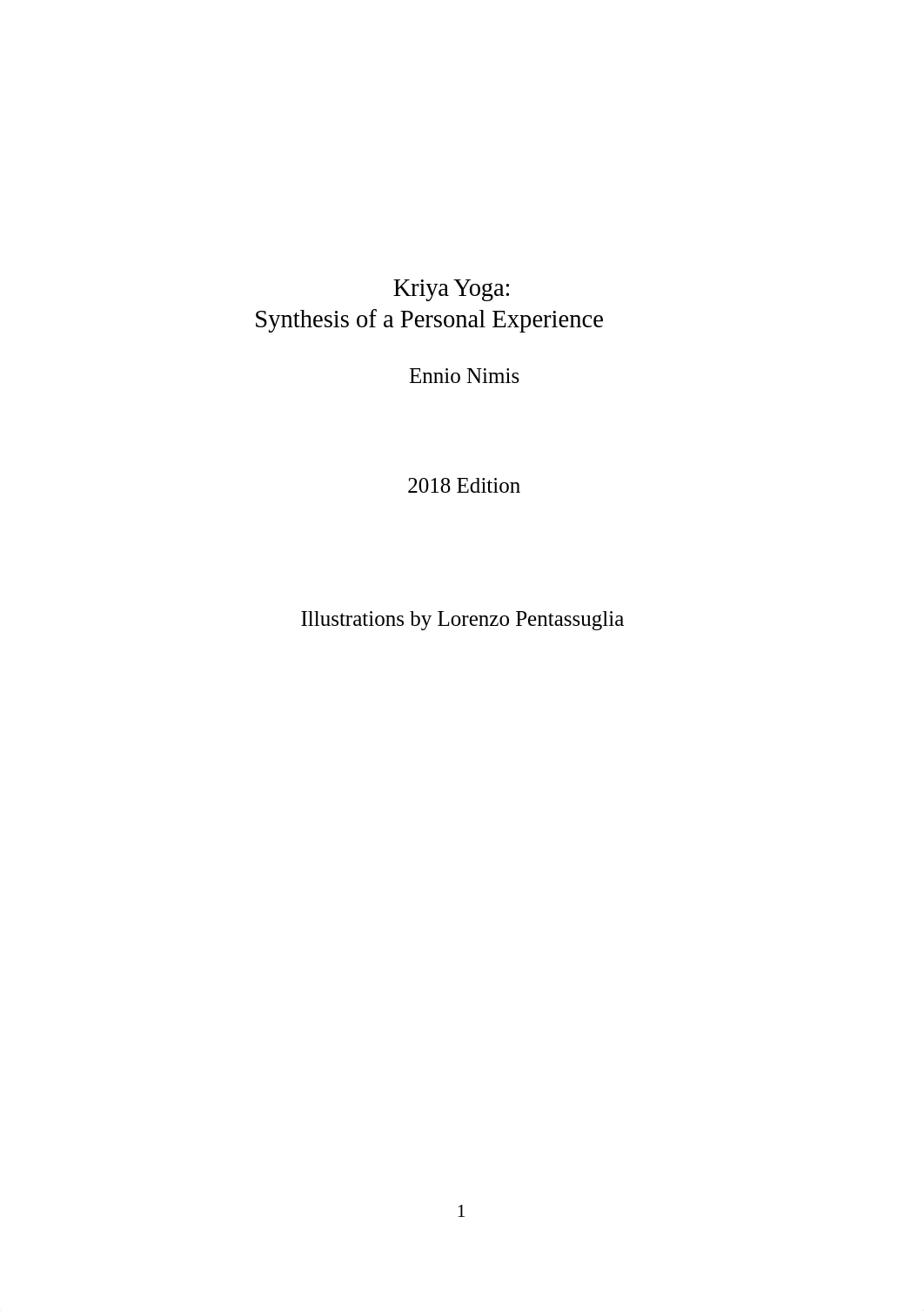 Kriya Yoga- Synthesis of a Personal Experience Ennio Nimis.pdf_dfmi6mreboc_page1