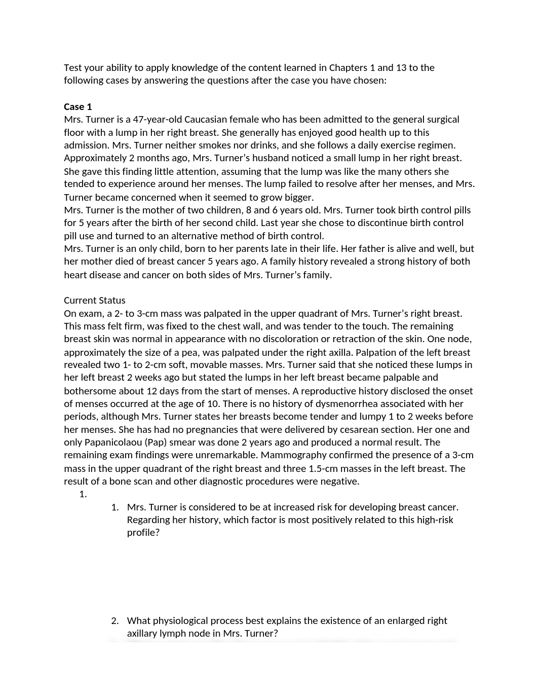 Test your ability to apply knowledge of the content learned in Chapters 1 and 13 to the following ca_dfn4467k498_page1