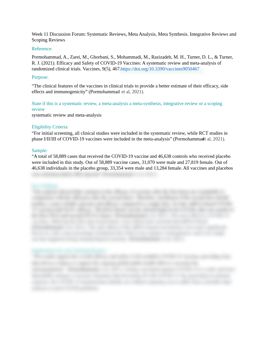 Week 11 Discussion Forum Systematic Reviews, Meta Analysis, Meta Synthesis. Integrative Reviews and_dfng7pqf74i_page1