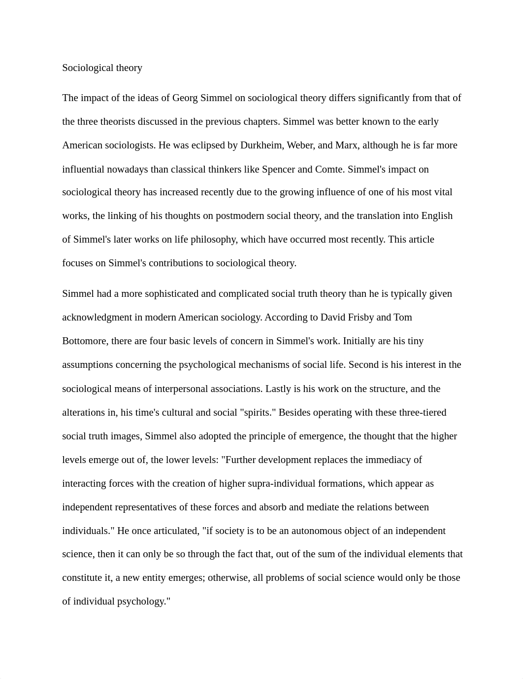 The impact of the ideas of Georg Simmel on sociological theory differ greatly from that of the three_dfnx40gn4no_page1