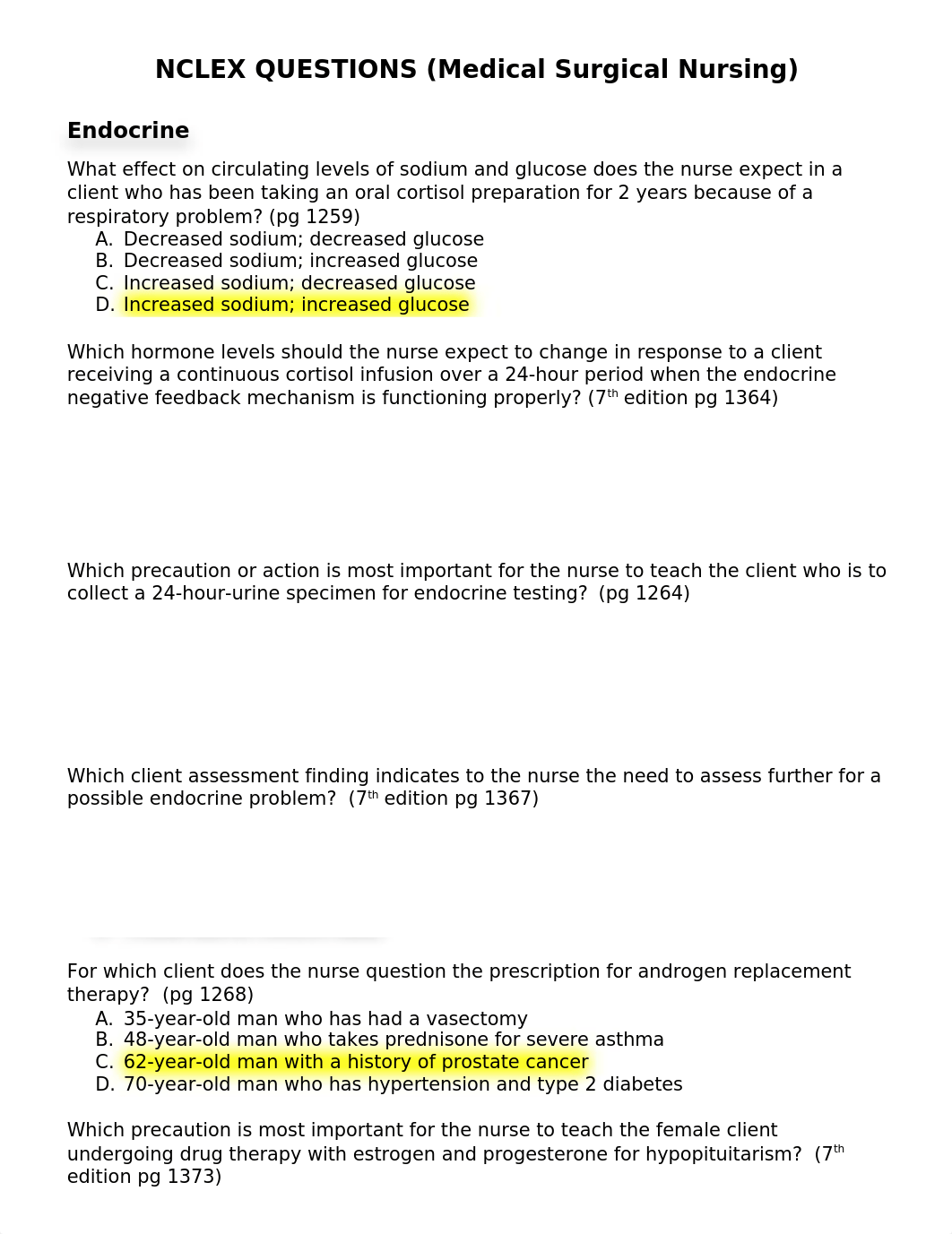 NCLEX QUESTIONS (Endocrine)_dfnz4nvxb29_page1