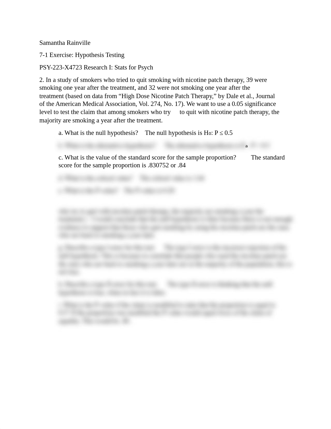 7-1 Exercise Hypothesis Testing_Samantha Rainville.docx_dfo2rl68y9l_page1