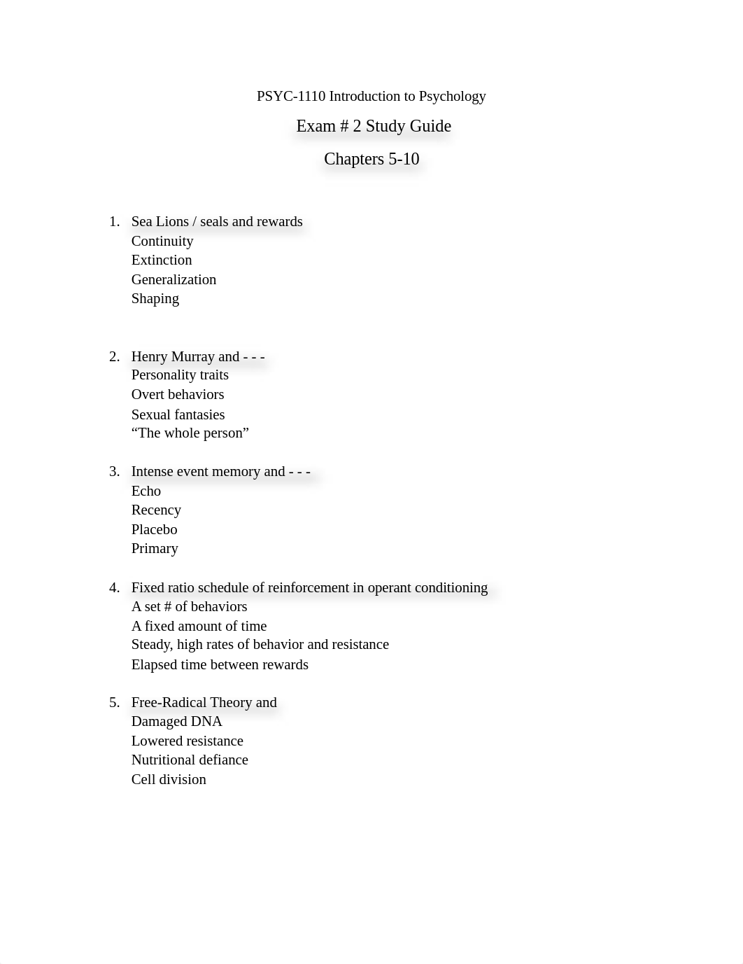 PSYC1110 Exam#2 Study Guide New FA2019.docx_dfoibzyxlil_page1