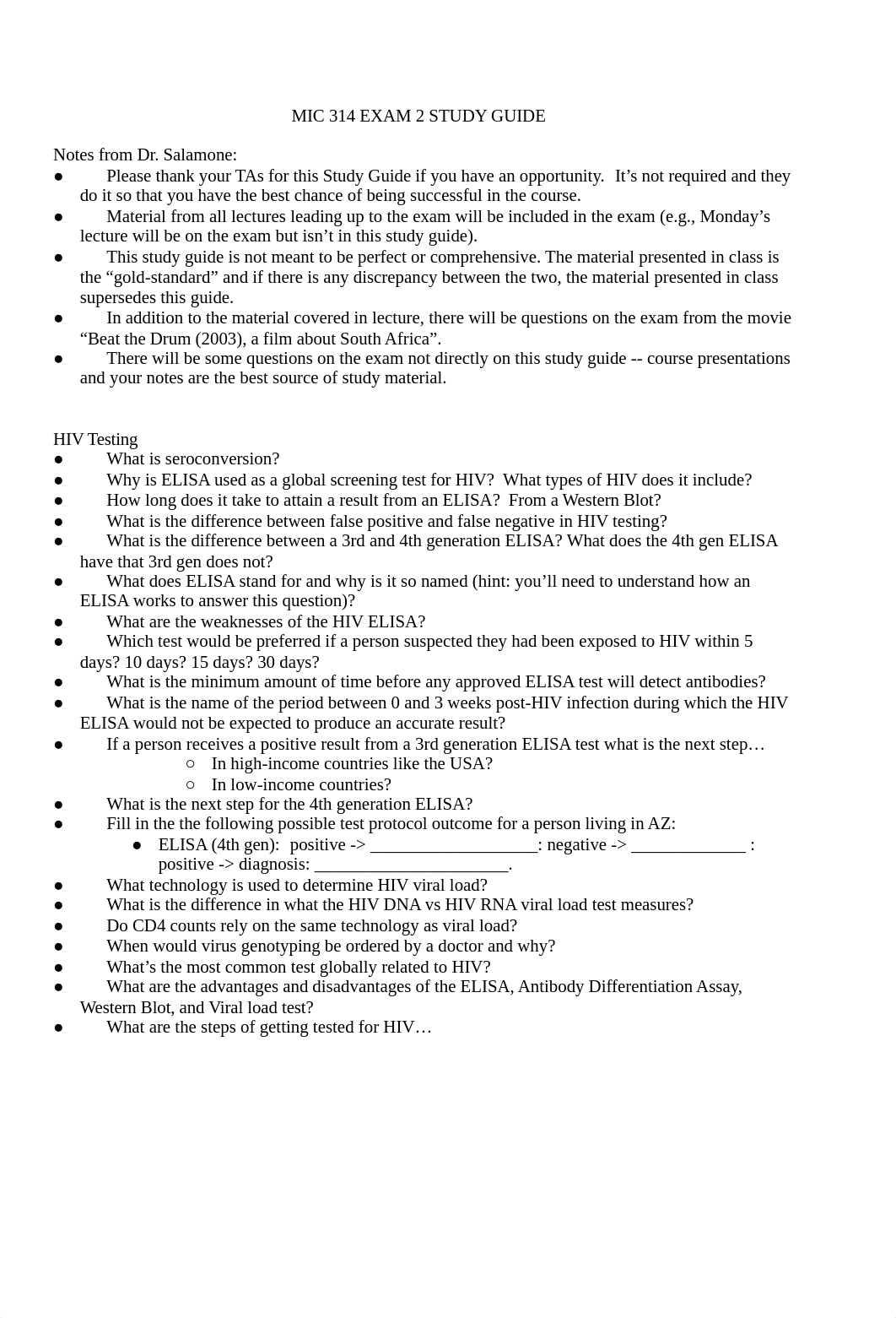 MIC 314 Study Guide - Exam 2.docx_dfp6lr2c1k0_page1