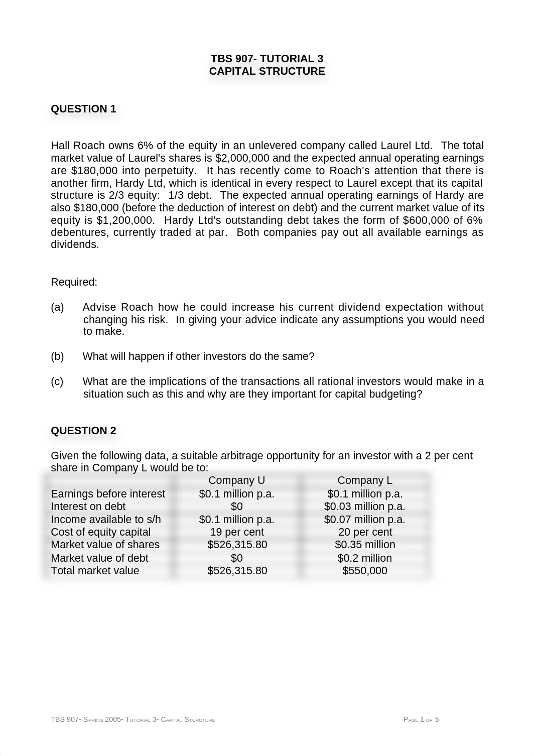 Spring 2005 -Questions for TBS 907 Tutorial 3- Capital S (1)_dfph4k5281i_page1