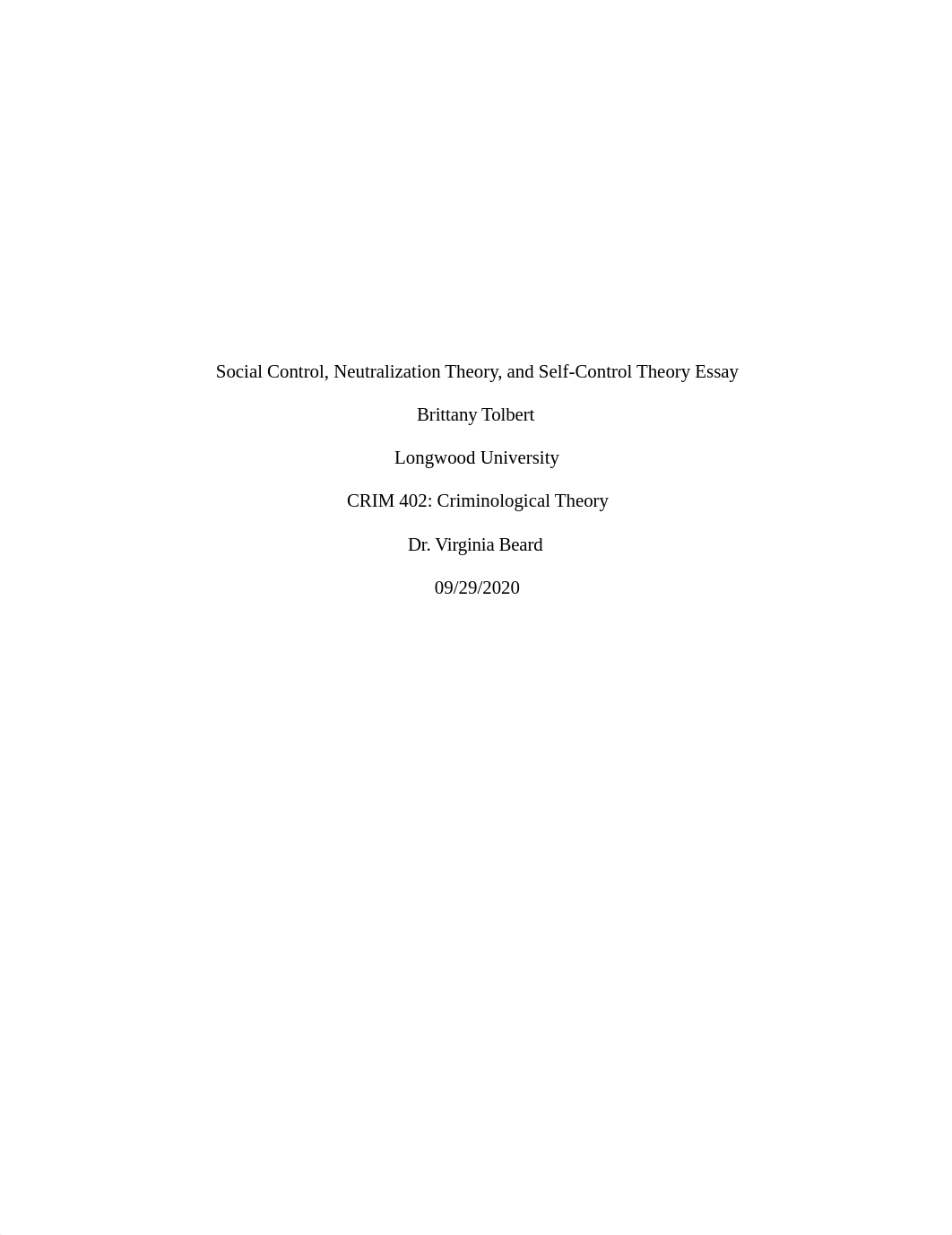 Social Control, Neutralization Theory, and Self Control Theory Essay.docx_dfpos540ocj_page1