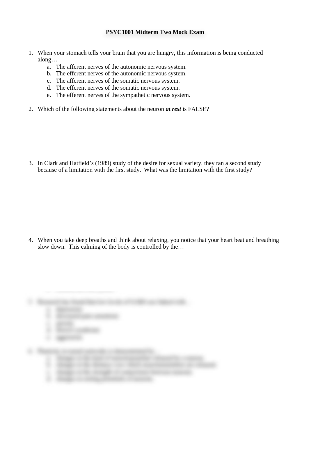 PSYC1001 Mock Exam Midterm 2 (do this before checking answers)_dfpqfva4mp0_page1