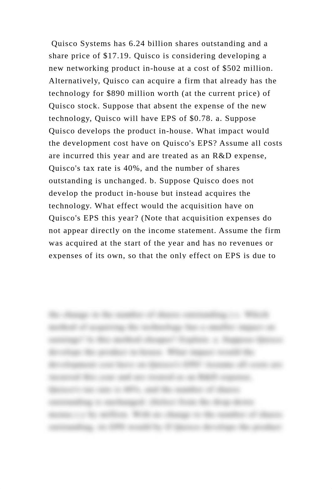 Quisco Systems has 6.24 billion shares outstanding and a share price .docx_dfpw8bknc3v_page2