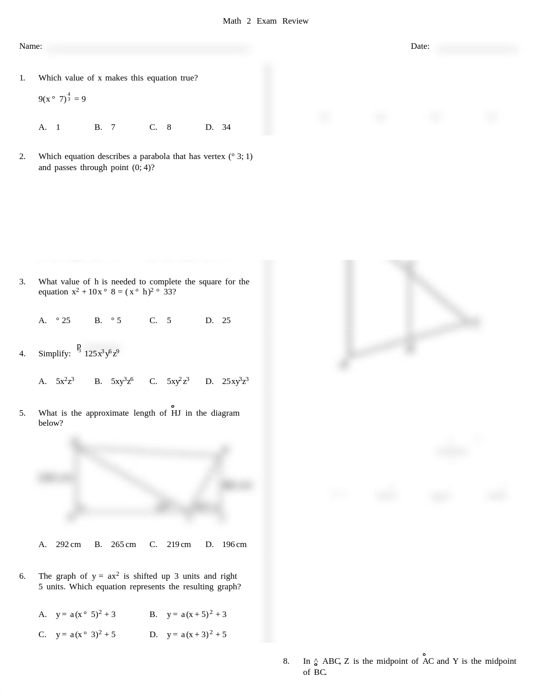 Math 2 2020 Exam Review (No solutions).pdf_dfq1amln8s9_page1