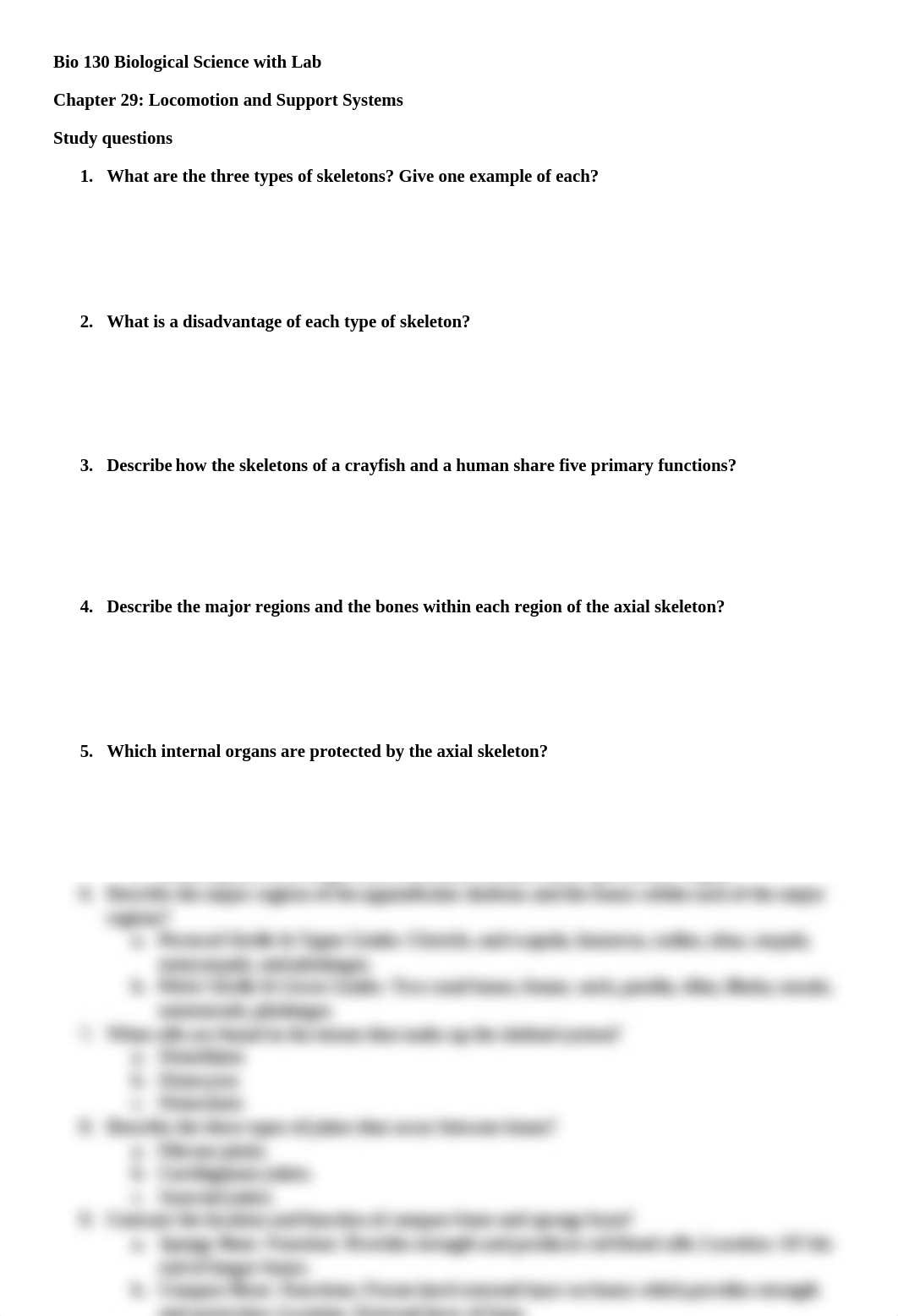 Bio 130 Biological Science with Lab chapter 29 study questions (1).docx_dfr5huknn50_page1