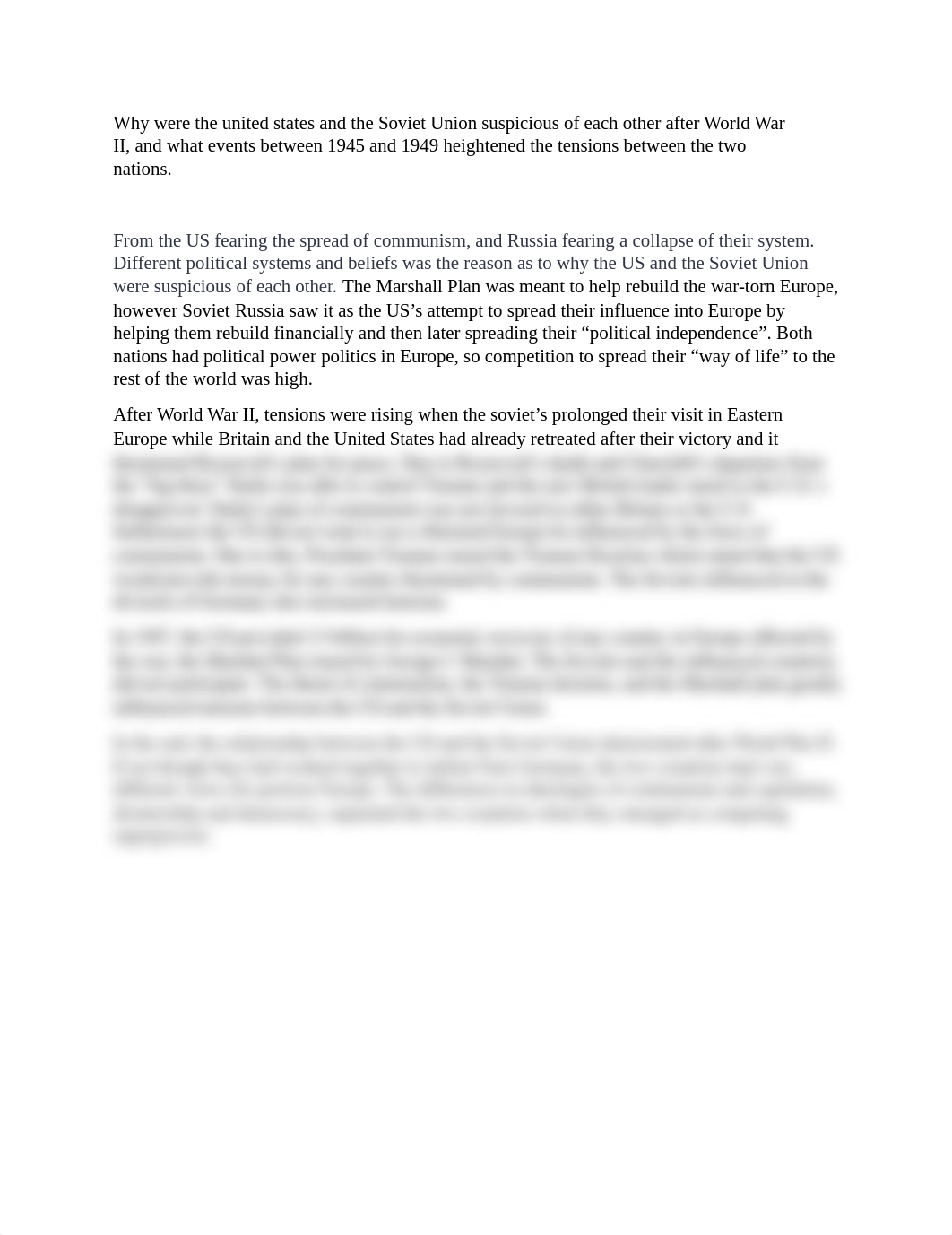 Why were the united states and the Soviet Union suspicious of each other after World War II, and wha_dfrhnt8p41k_page1