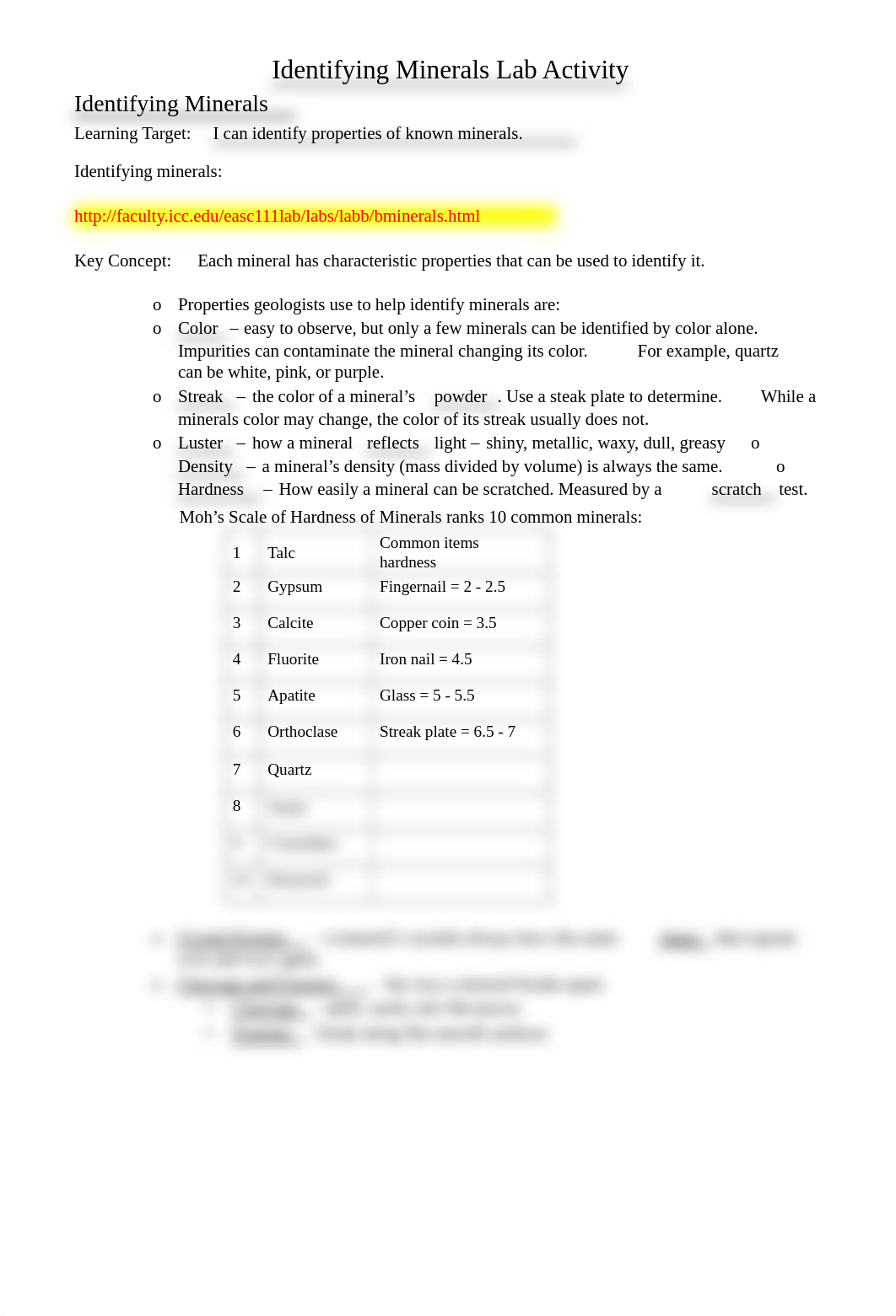 ESE Identifying Minerals Lab Activity.pdf_dfrijwmkhxw_page1