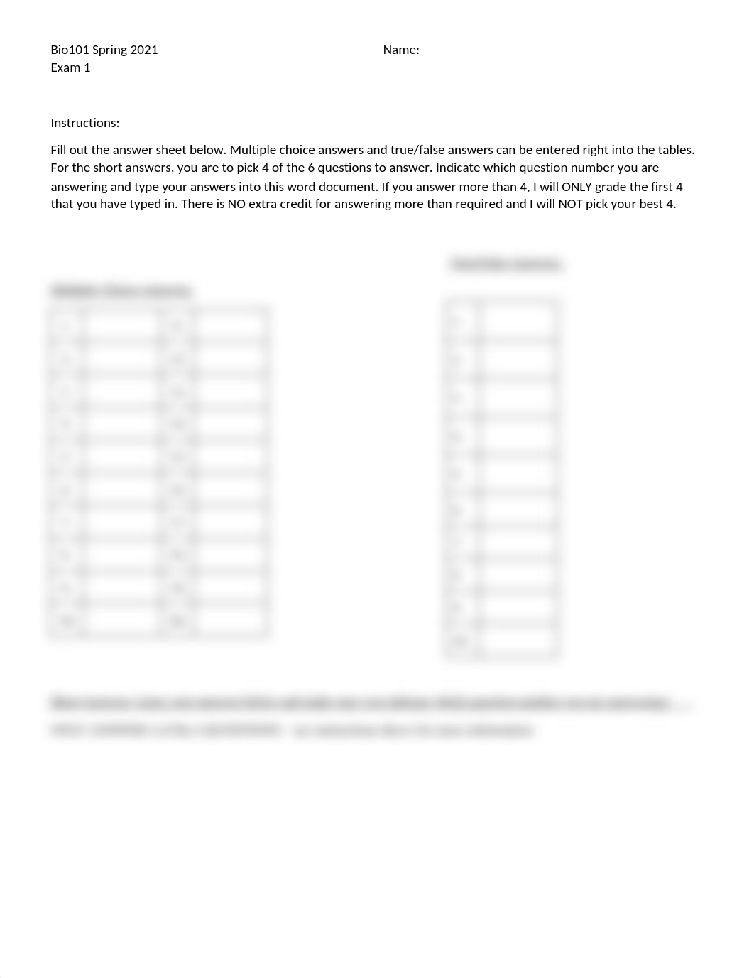 Bio101 - Spring 2021 - Exam 1 Answer Sheet.pdf_dfrjwumd8xy_page1