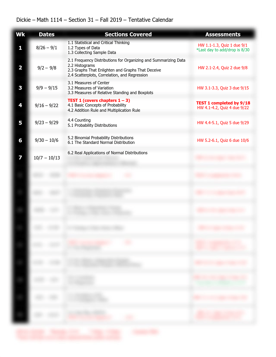 Fall19 - Math 1114-31 - Calendar.pdf_dfsat5p1ms8_page1