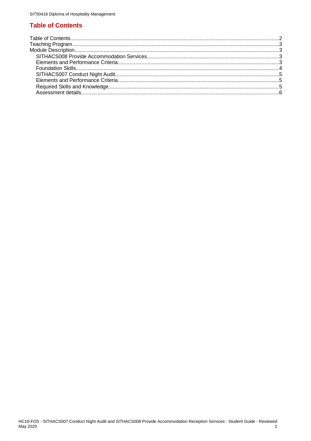 HC16-FOS  - SITHACS007 & SITHACS008 - Student Guide .docx_dfse14i0fvv_page2