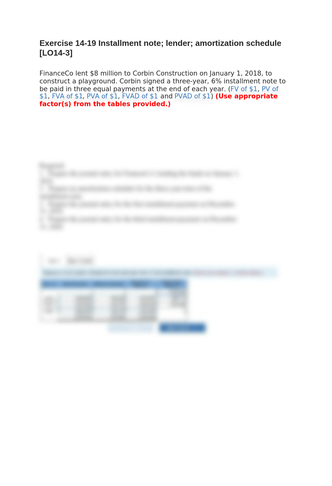 Exercise 14-19 Installment note; lender; amortization schedule .docx_dfsellrtyvd_page1