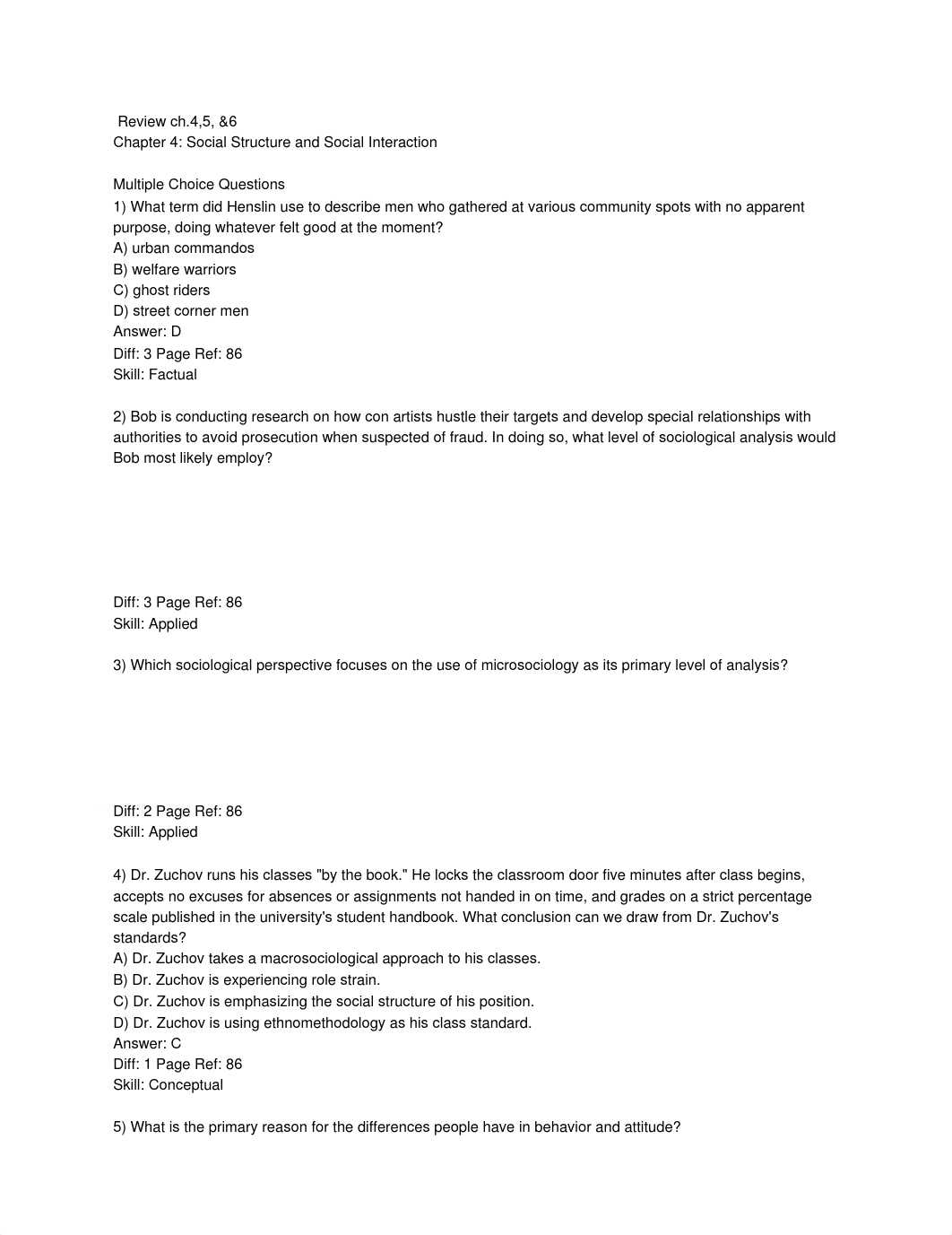 Social Structure and Social Interaction Exam and Answers_dft13b1sjf3_page1