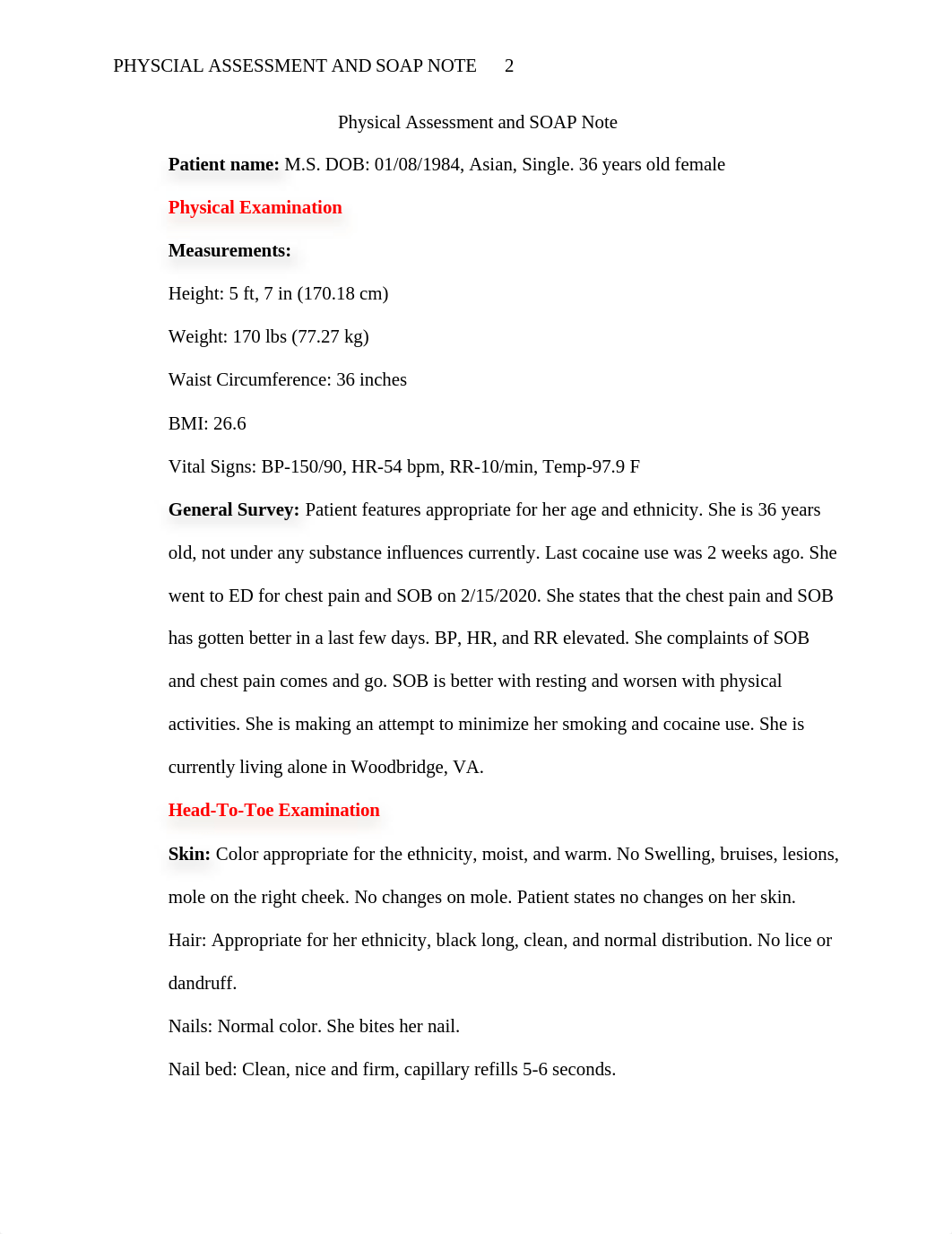 # 1 Student Sample Paper Physical assessment and SOAP Note.docx_dft3xen1uby_page2