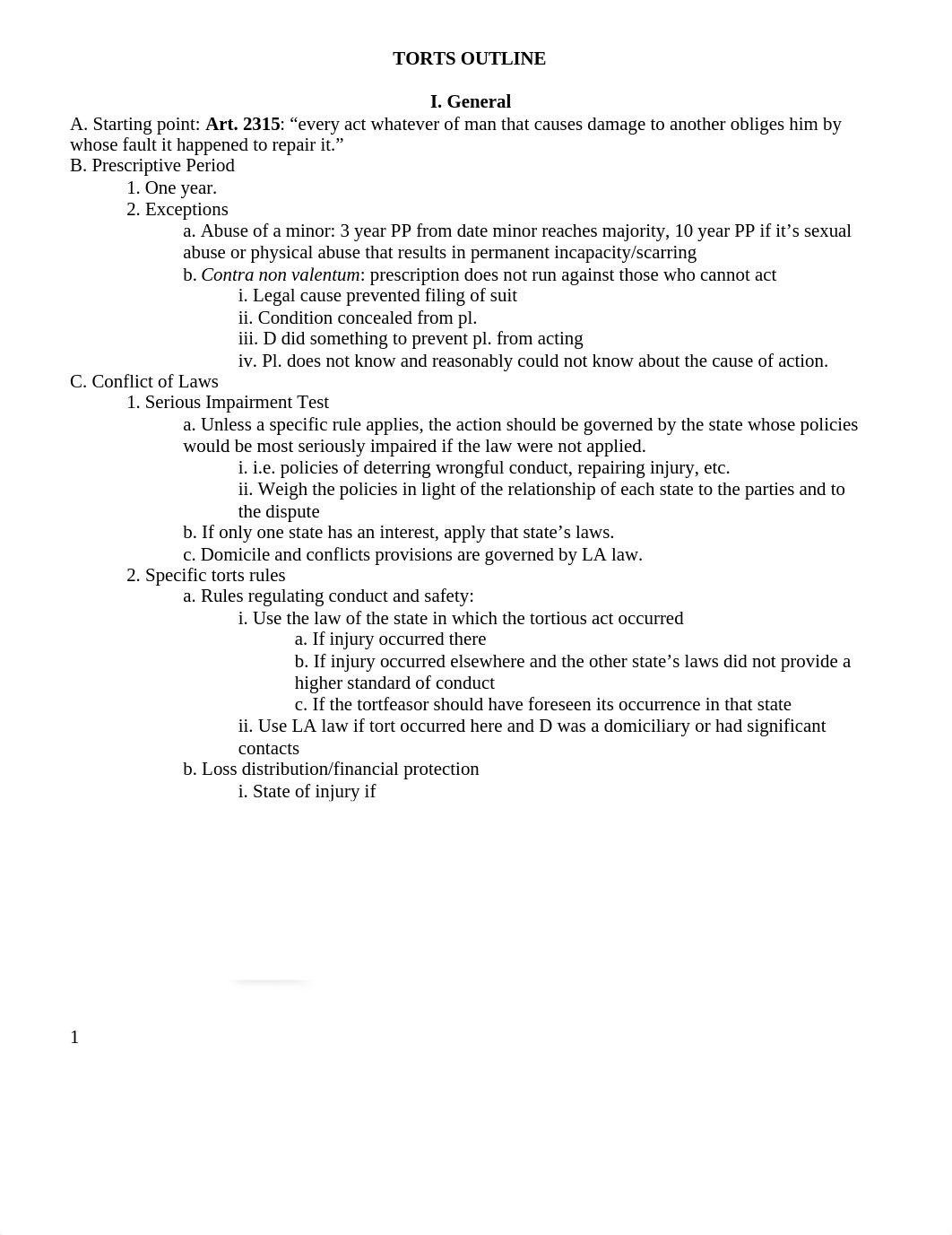 Louisiana-Bar-Exam-TORTS-outline.docx_dftb4k9t183_page1