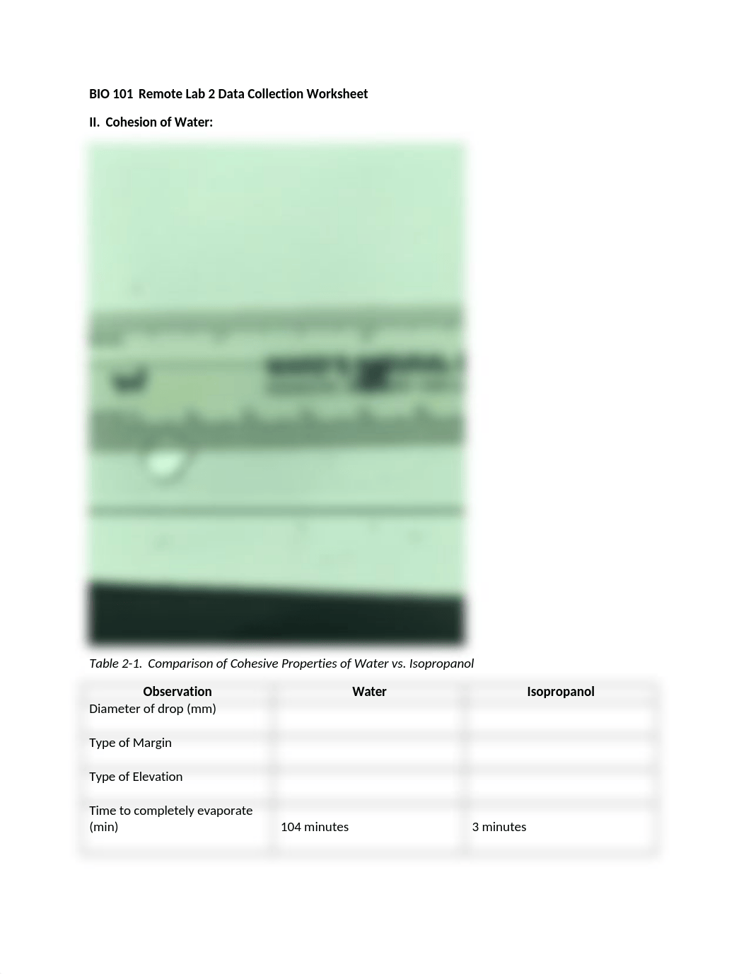 BIO 101  Remote Lab 2 Data Collection Worksheet.docx_dftcs91qfwk_page1