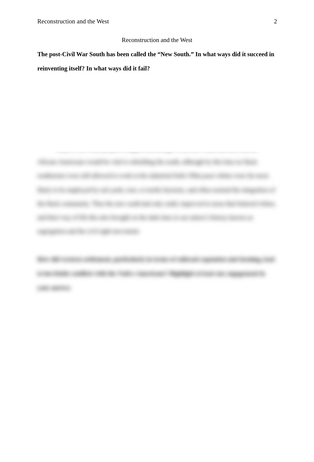 Reconstruction and the West - 431 Words - 3 Pages - APA Format_dftvxwykgd7_page2