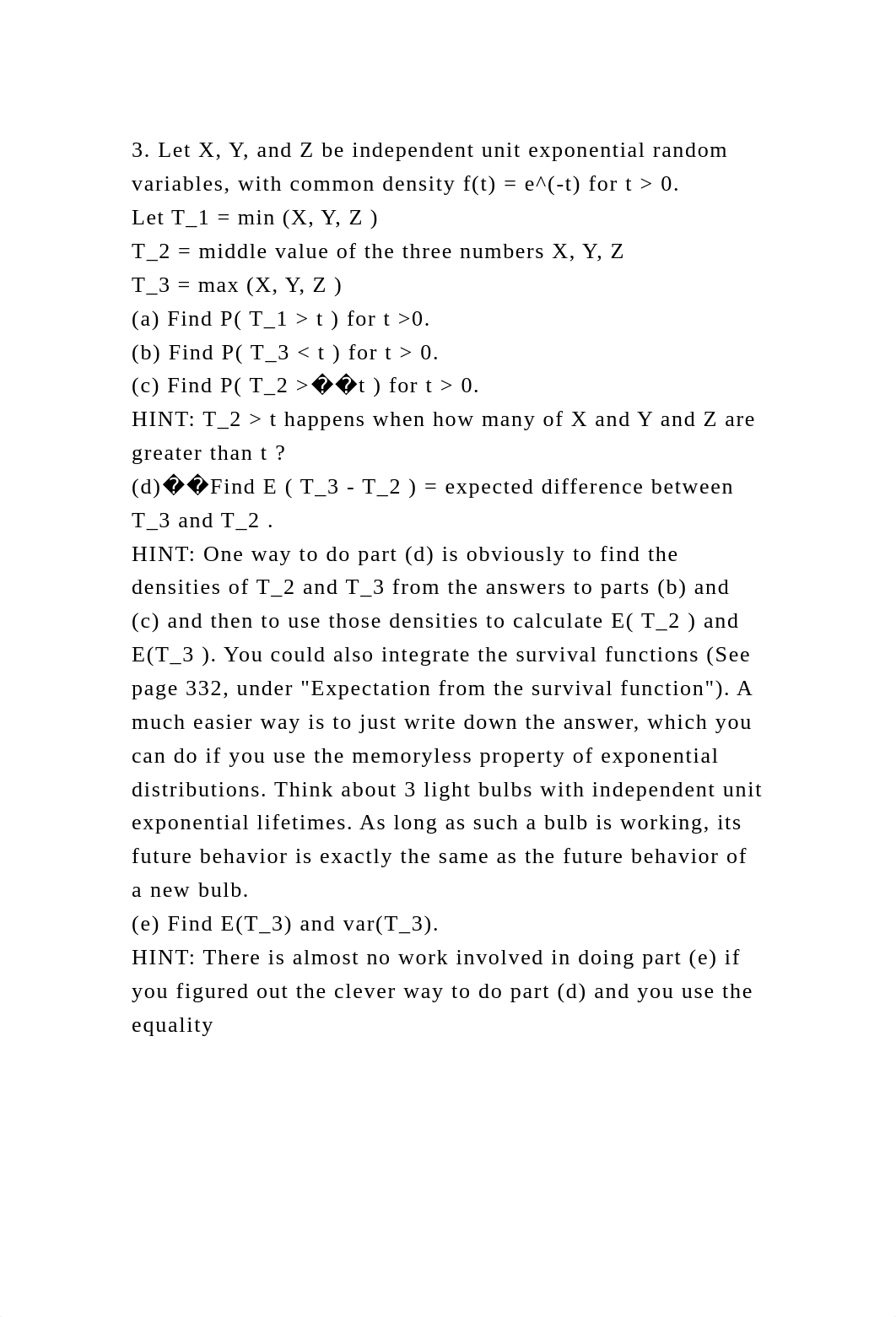 3. Let X, Y, and Z be independent unit exponential random variables,.docx_dfu7u6fffu4_page2