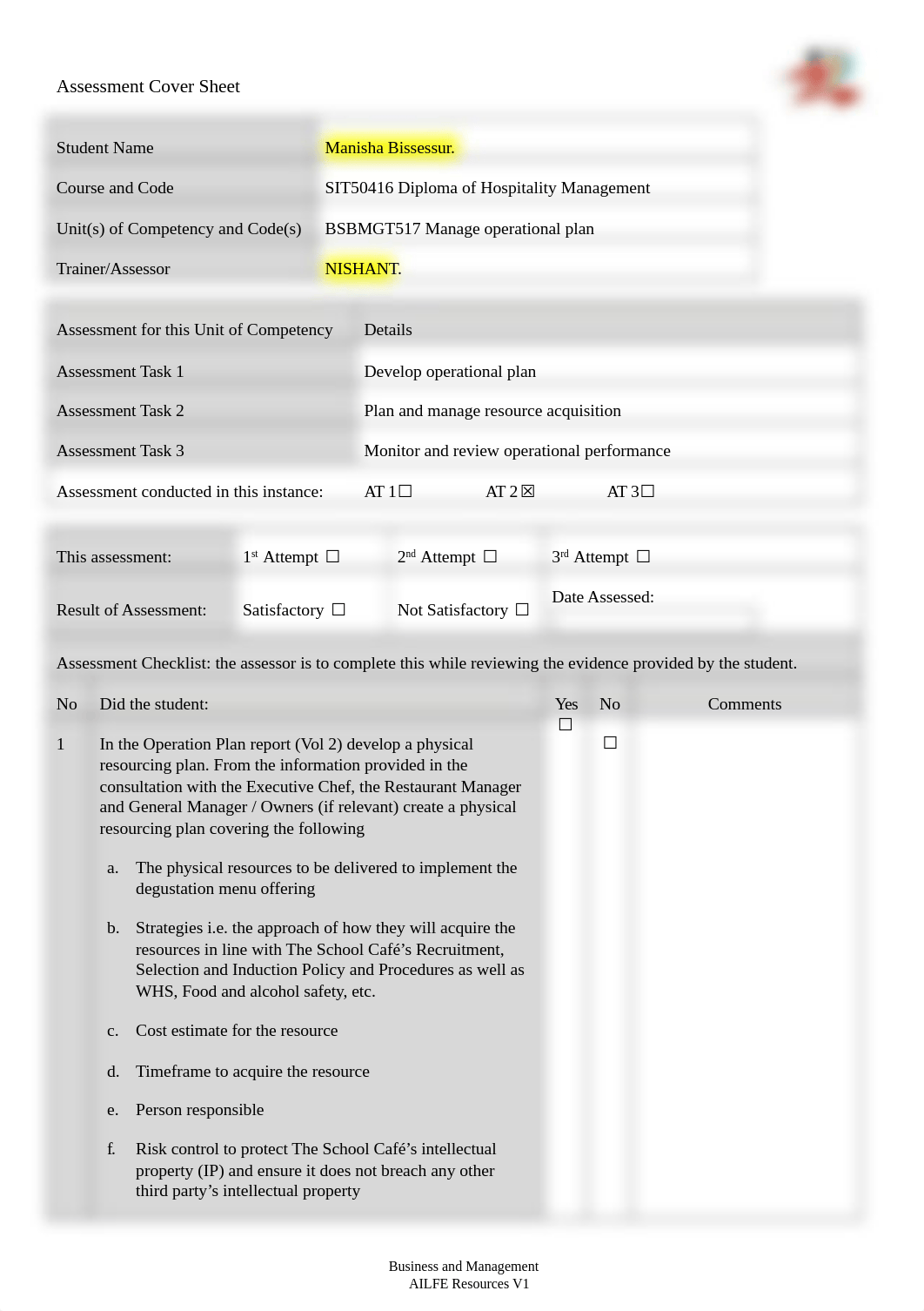 BSBMGT517 Assessment Task 2_Operational Plan Report (Vol 2)_Student Workbook Template.docx_dfuj8vw79th_page1