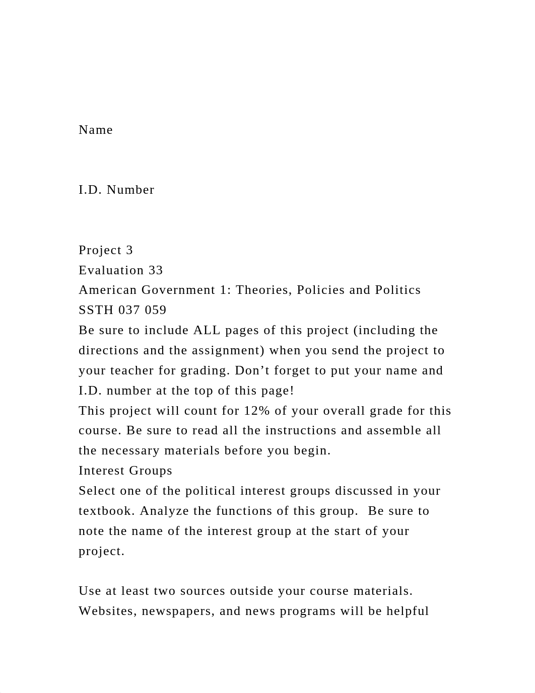 NameI.D. NumberProject 3Evaluation 33American Go.docx_dfvbgemrh19_page2