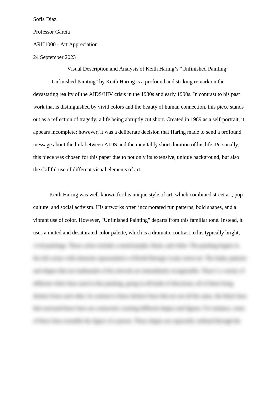 Visual Description and Analysis of Keith Haring's "Unfinished Painting".docx_dfvcutpkjmw_page1