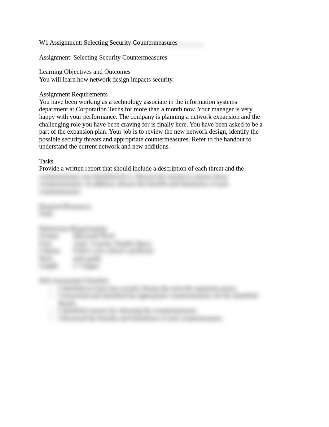 Week 1 Assignment 1 - Selecting Security Countermeasures.docx_dfvoq03kg2b_page1