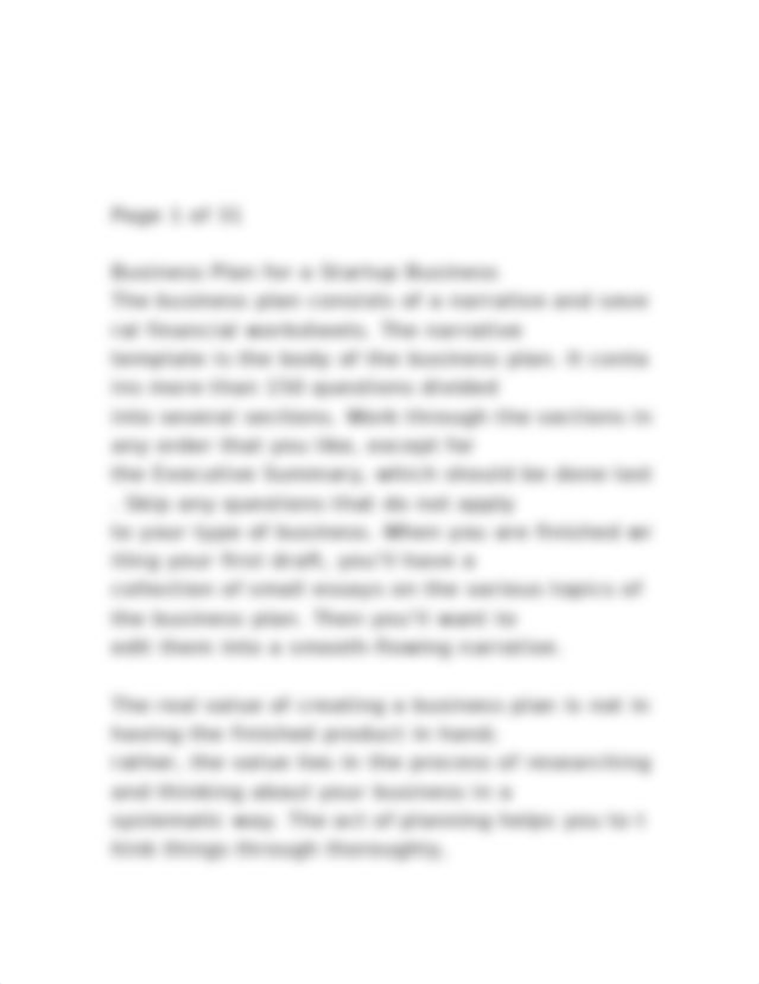 Page 1 of 31 Business Plan for a Startup Business The bu.docx_dfw12ammqny_page2