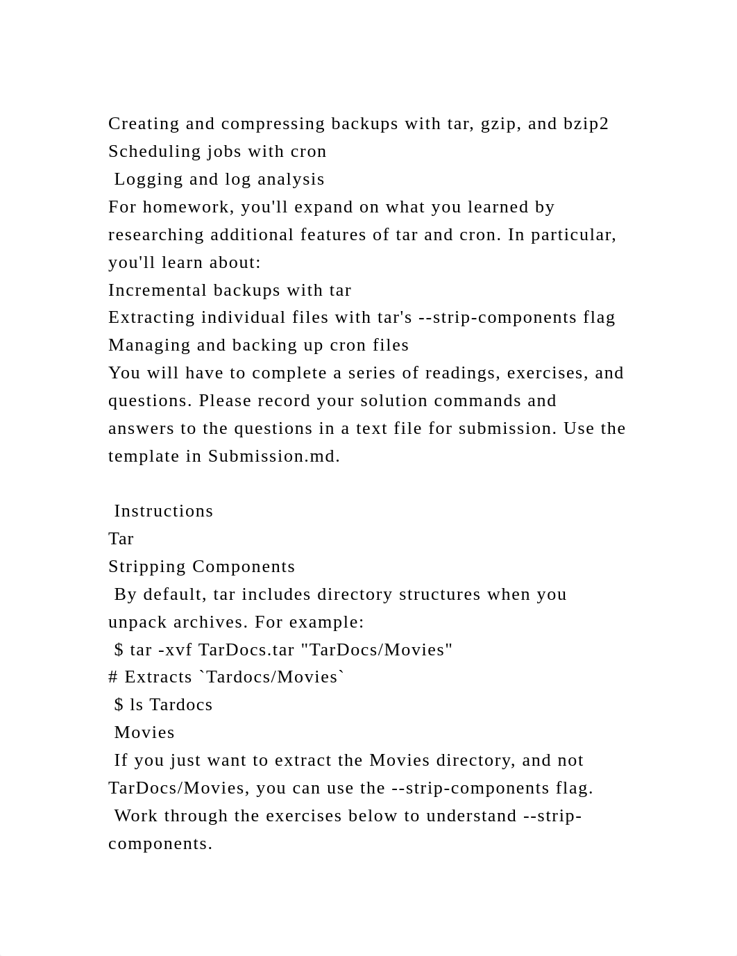 Creating and compressing backups with tar, gzip, and bzip2Scheduli.docx_dfwatpuv6fz_page2