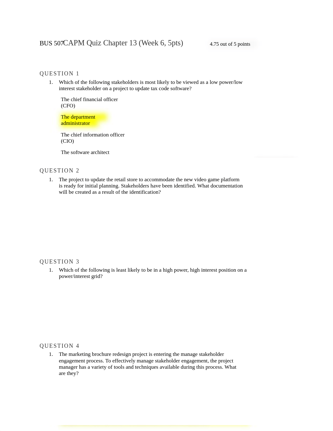 BUS 507 CAPM Quiz Chapter 13 Week 6.docx_dfwe1d4qf7j_page1