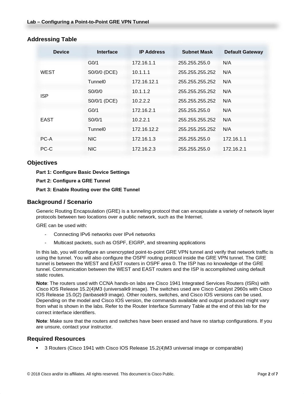 3.4.2.6 Lab - Configuring a Point-to-Point GRE VPN Tunnel_numbered.docx_dfwrohz2lk1_page2