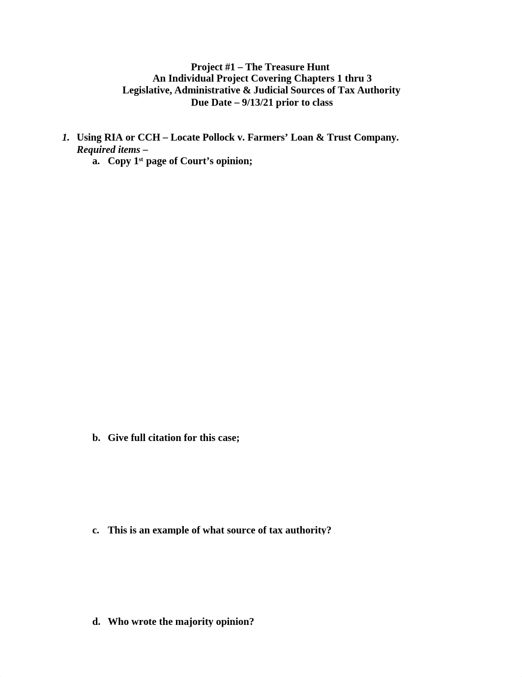 Individual Project #1 - The Treasurer Hunt - Chapters 1 thru 3 - Sources of Tax Authority.docx_dfwsa25o1y2_page1