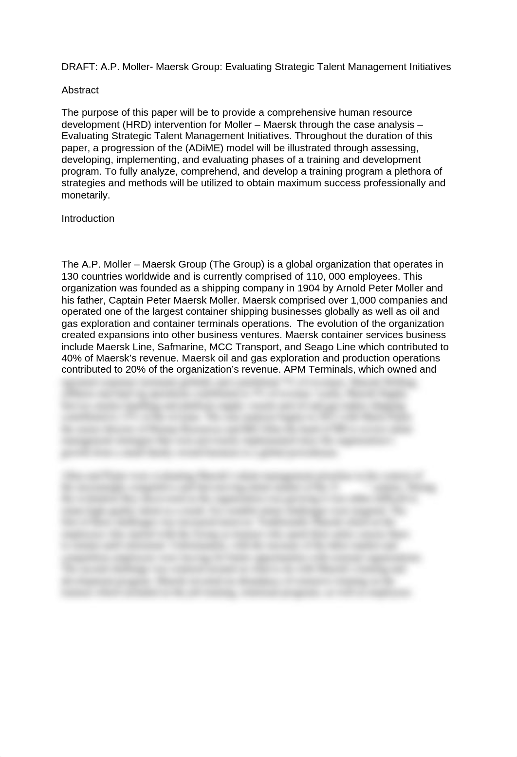 DRAFT- A.P. Moller- Maersk Group- Evaluating Strategic Talent Management Initiatives  .docx_dfwu9fwntdj_page1