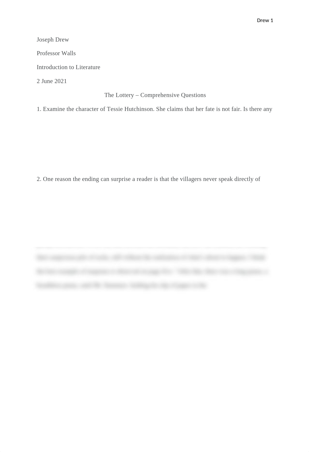 The Lottery - Comprehensive Questions - Joseph Drew.docx_dfx0i7sxmp8_page1